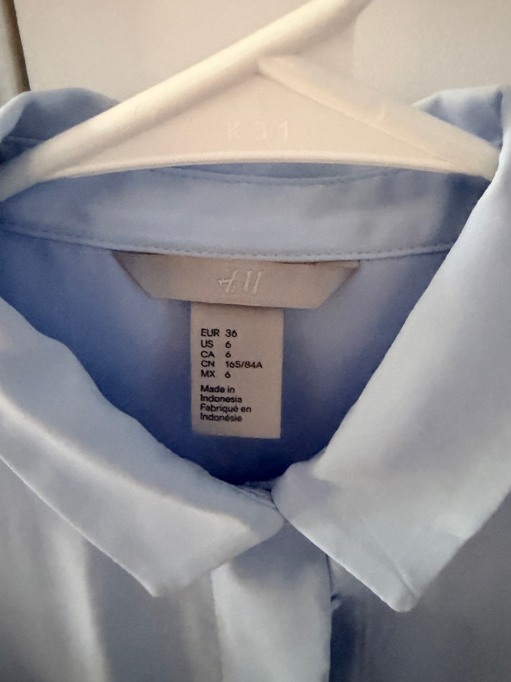 H&M Pale Blue Long-Sleeve Button Shirt - Picture 2 of 4